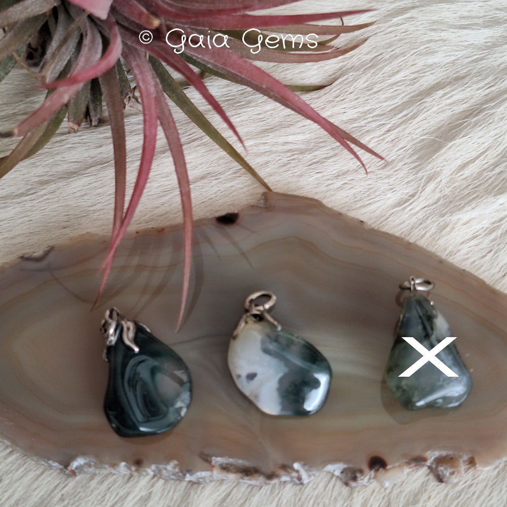 Mosagaat edelsteen hangertjes