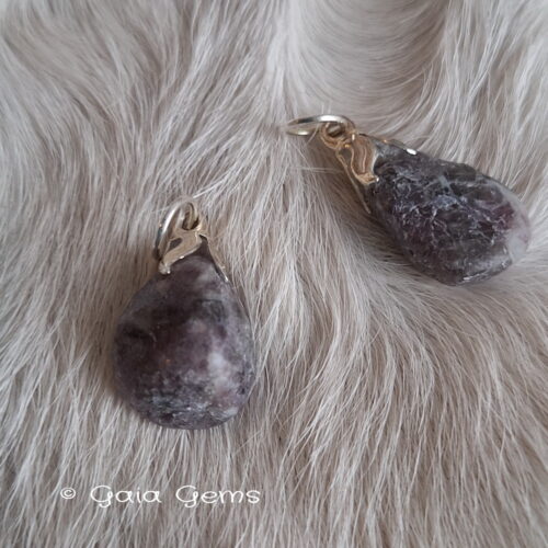 Edelsteen hangertje Lepidoliet