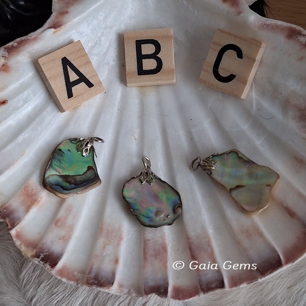 Edelsteen hangertje Abalone