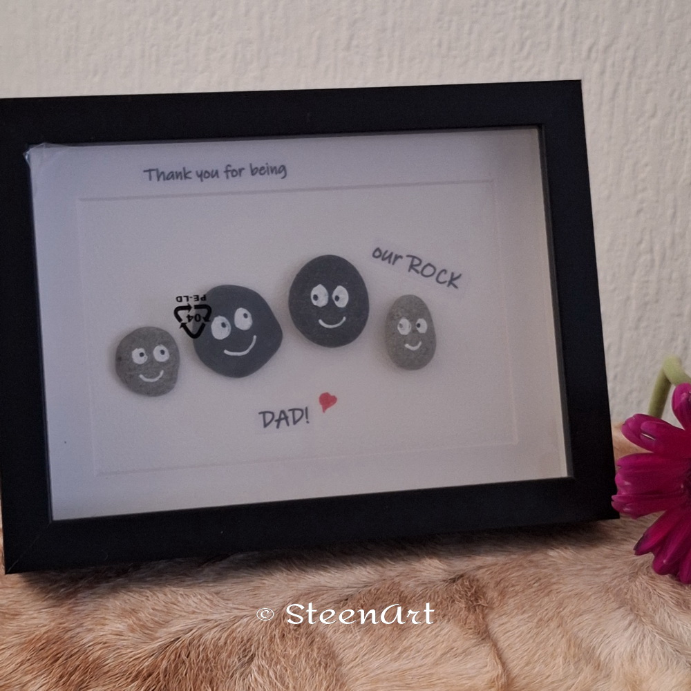 Dad our rock - SteenArt schilderijtje