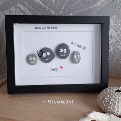 Dad our rock - SteenArt schilderijtje