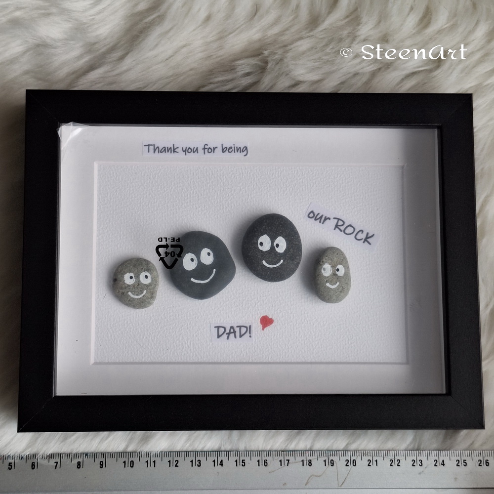 Dad our rock - SteenArt schilderijtje