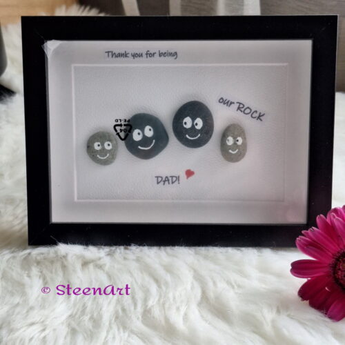 Dad our rock - SteenArt schilderijtje