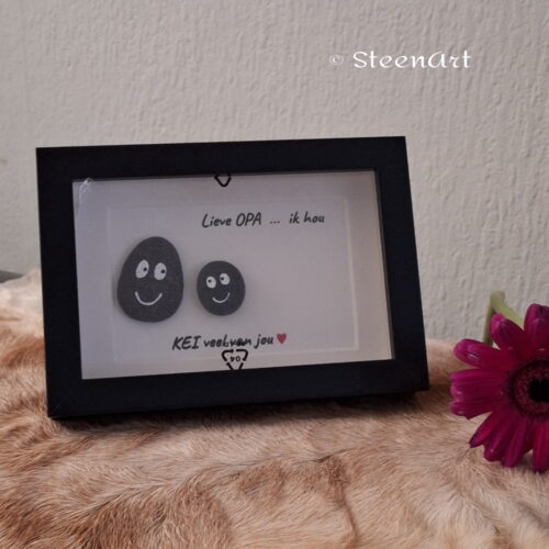 Lieve Opa - SteenArt schilderijtje