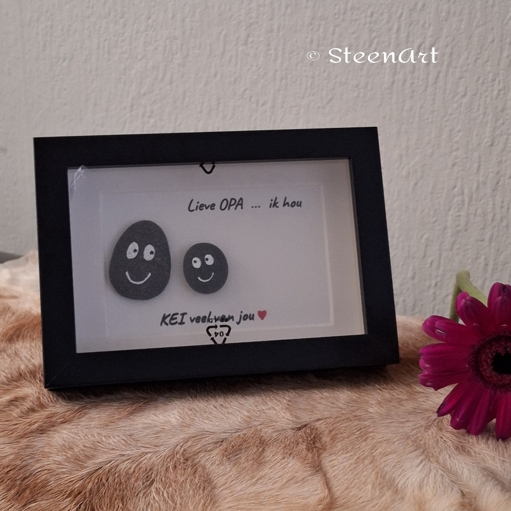 Lieve Opa - SteenArt schilderijtje