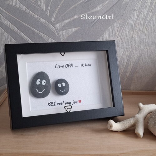 Lieve Opa - SteenArt schilderijtje