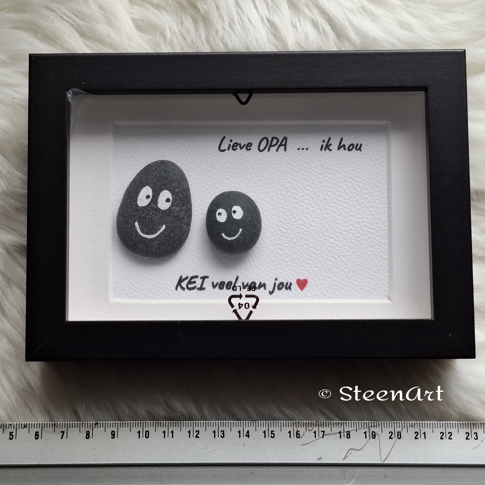 Lieve Opa - SteenArt schilderijtje