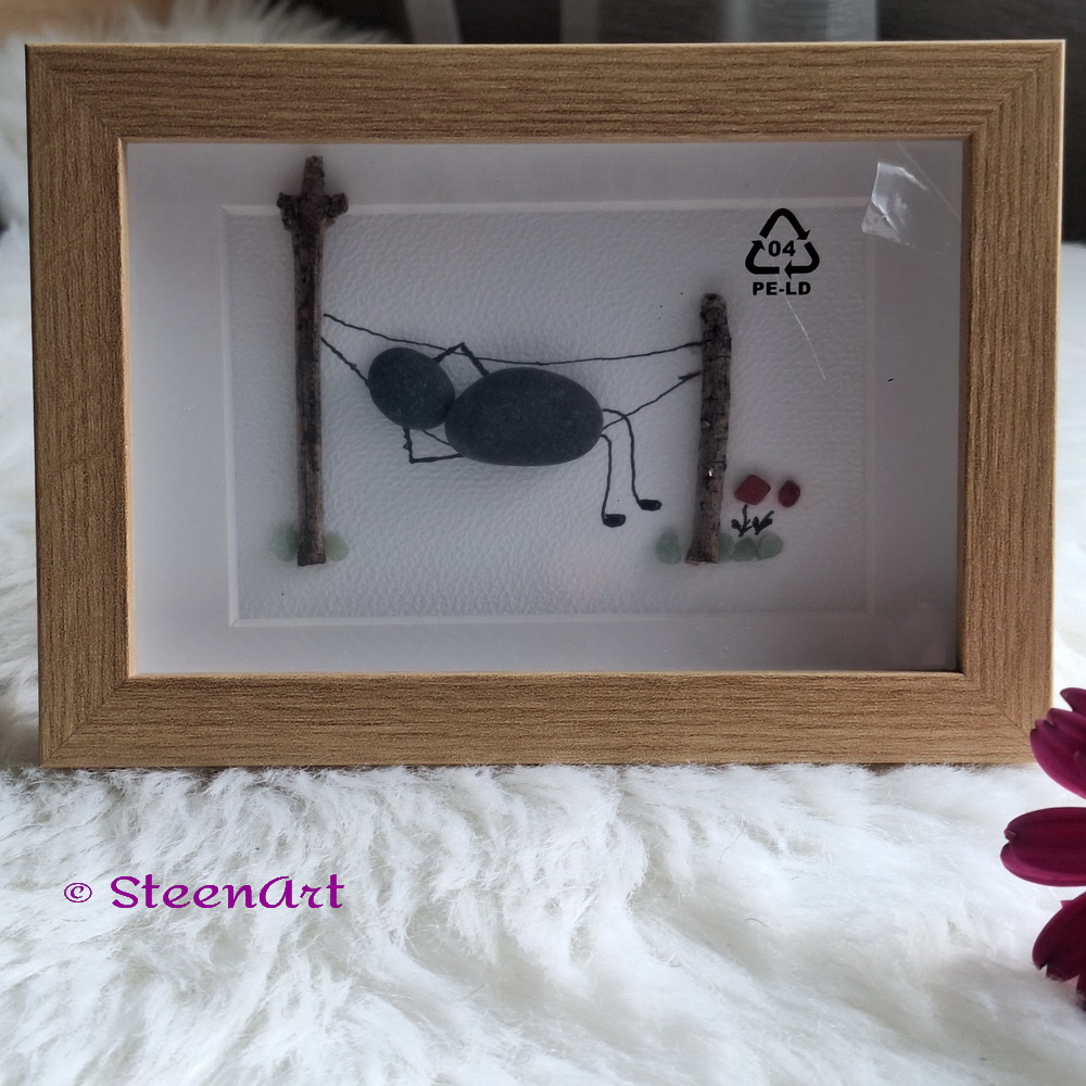 Hangmat - SteenArt schilderijtje