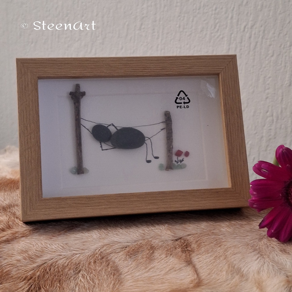 Hangmat - SteenArt schilderijtje