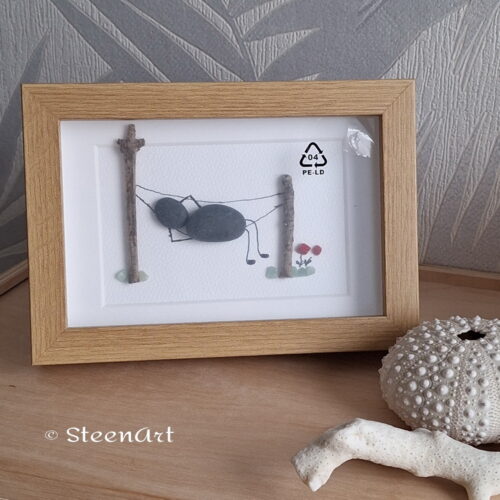 Hangmat - SteenArt schilderijtje
