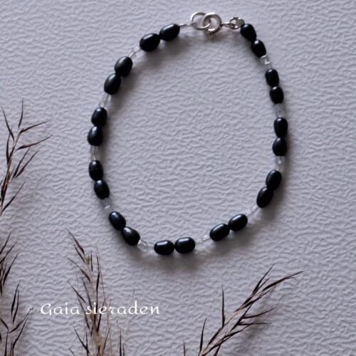 Aquamarijn en Parel armband