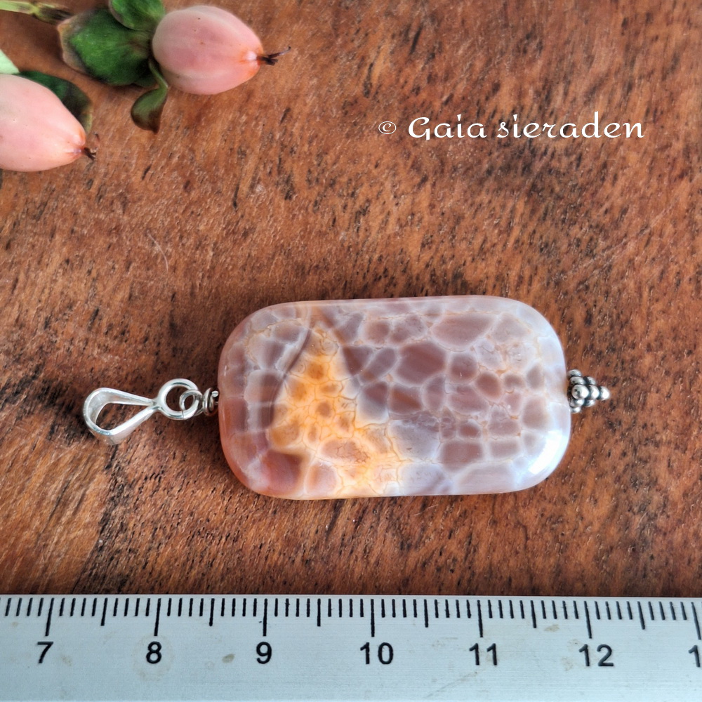 Agaat hanger slangenhuid