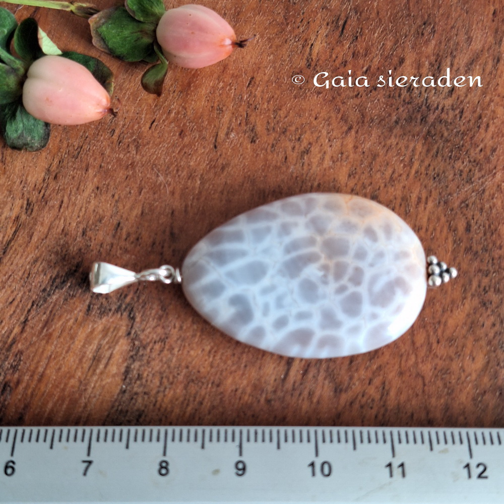 Agaat hanger slangenhuid druppel