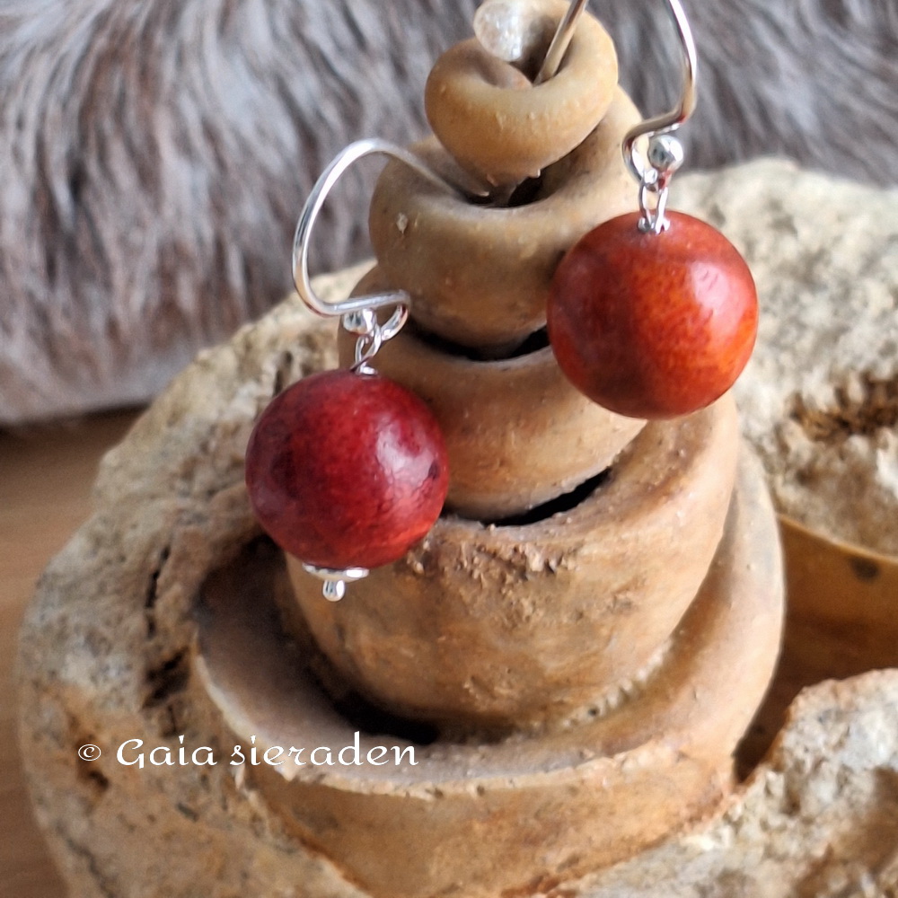 Spons Koraal oorbellen bol