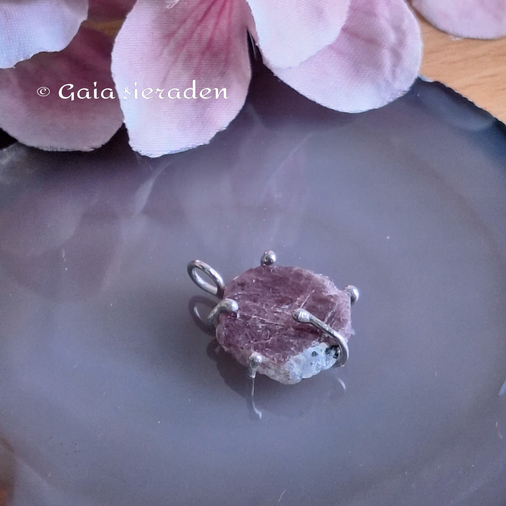 Robijn hanger ruw rond