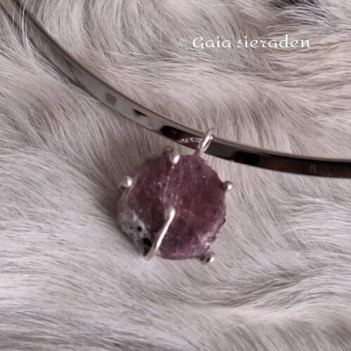 Robijn hanger ruw rond