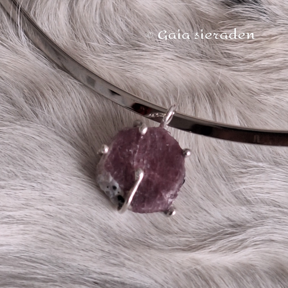 Robijn hanger ruw rond