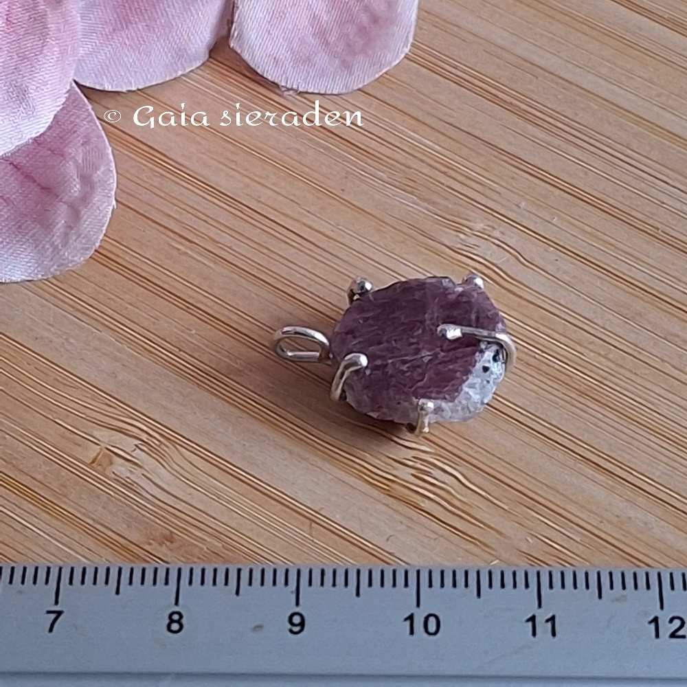 Robijn hanger ruw rond