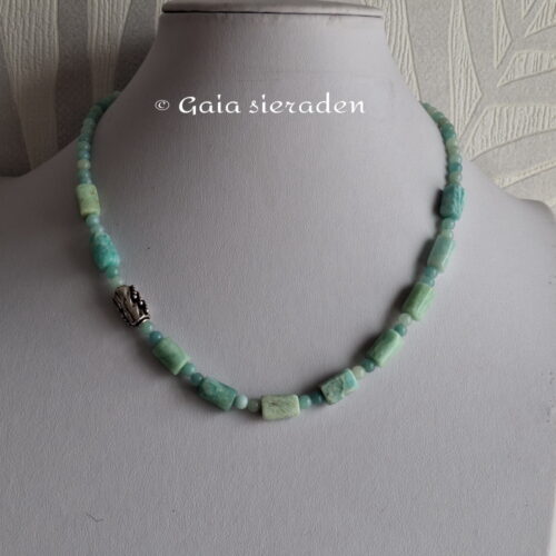 Amazoniet ketting Bali kraal
