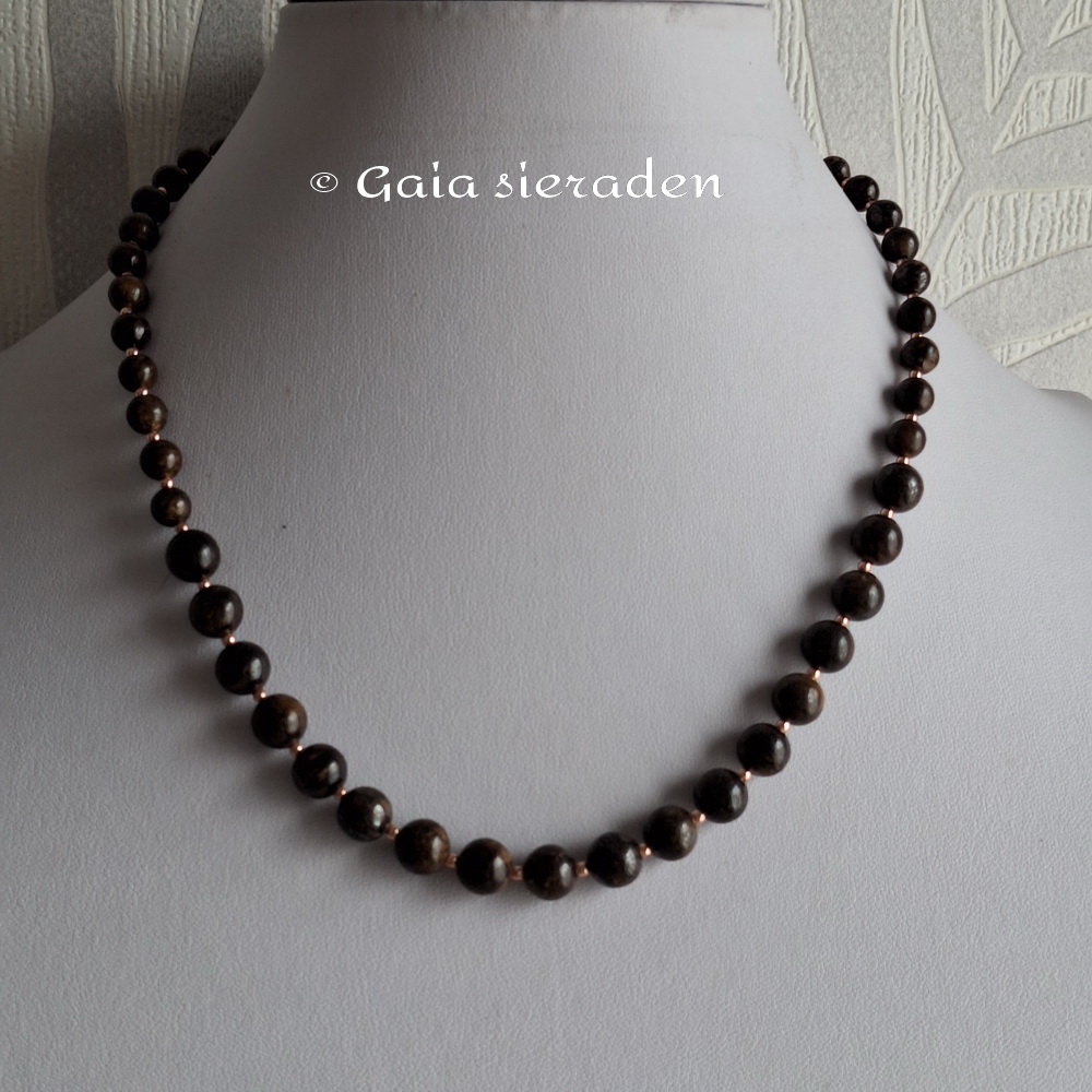 Ketting Bronziet met Hematiet