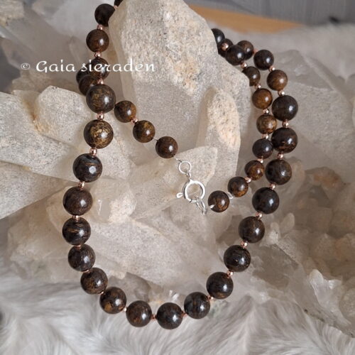 Ketting Bronziet met Hematiet