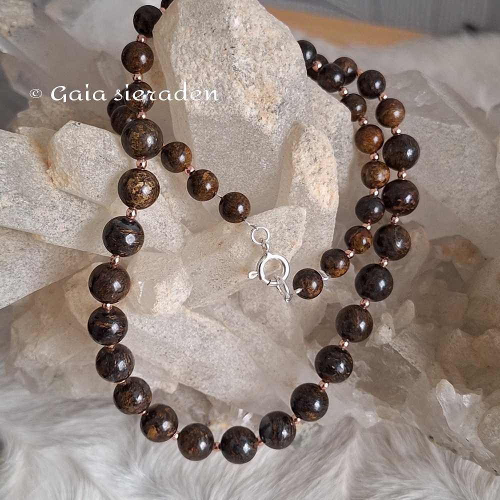 Ketting Bronziet met Hematiet