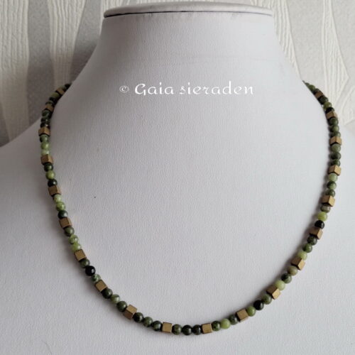 Ketting Jade en Hematiet