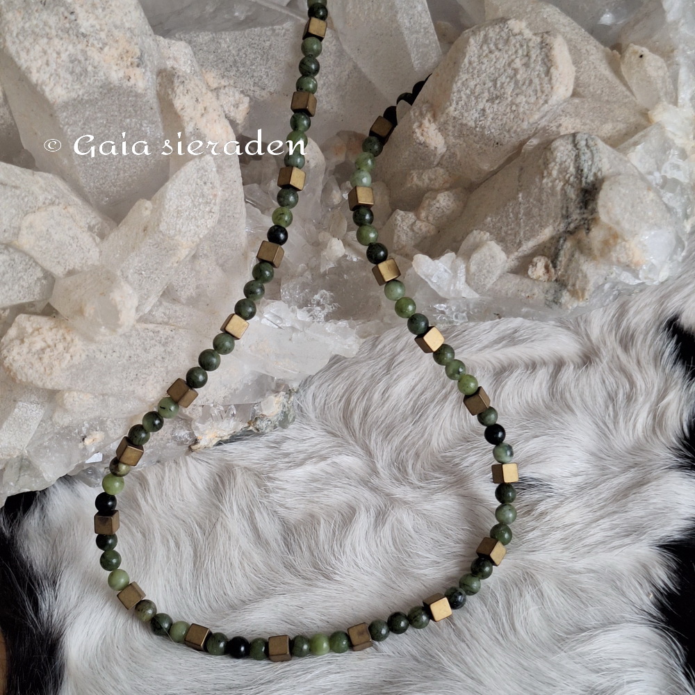 Ketting Jade en Hematiet