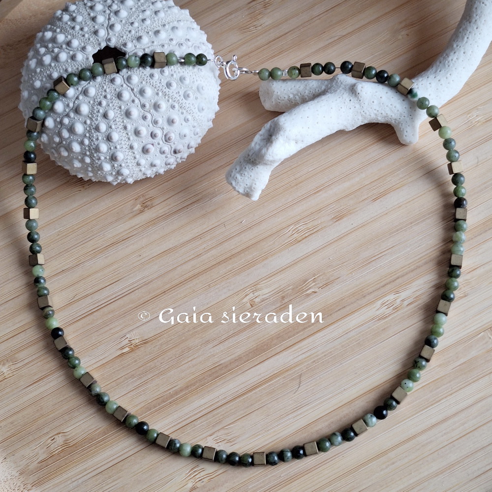 Ketting Jade en Hematiet