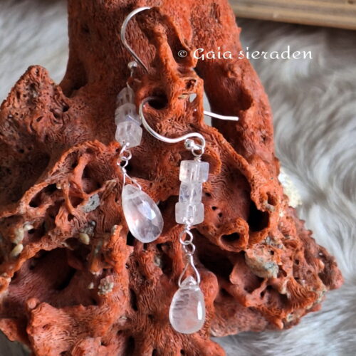 Maansteen zilveren oorbellen Luna