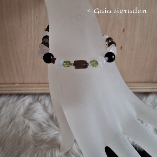 Burn-out edelsteen armband