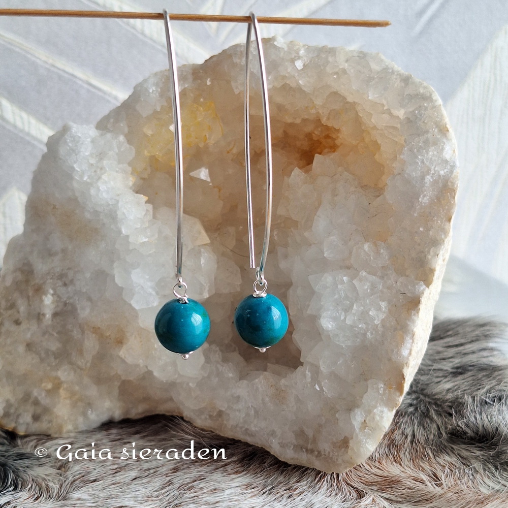 Chrysocolla oorhaak Bol