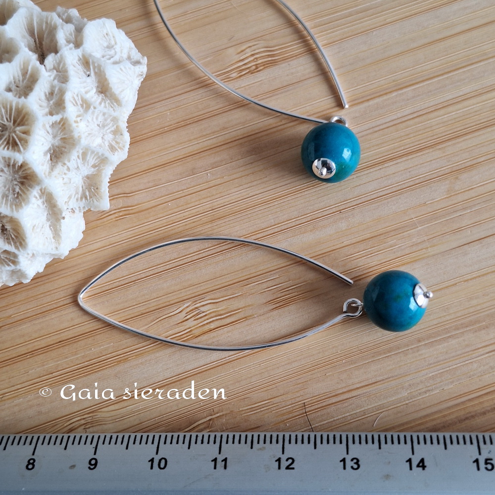 Chrysocolla oorhaak Bol