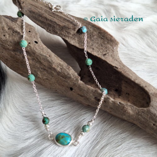 Turkoois armbandje zilver