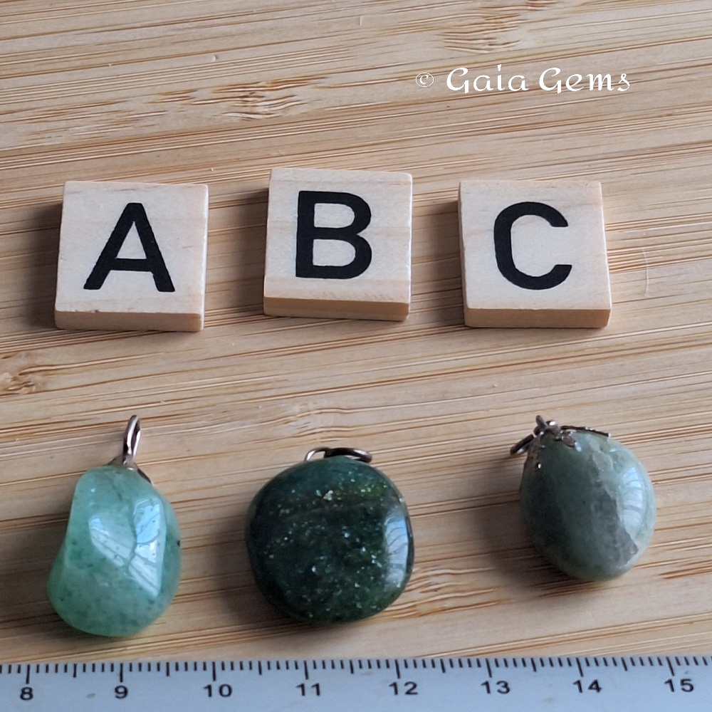 Aventurijn edelsteen hangertje