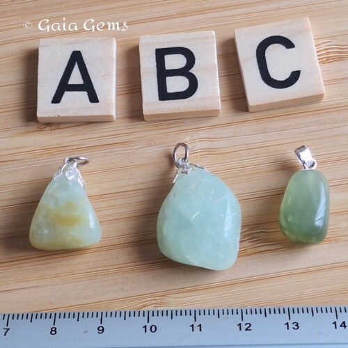 Prehniet edelsteen hanger