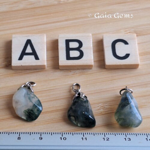 Mosagaat edelsteen hangertjes