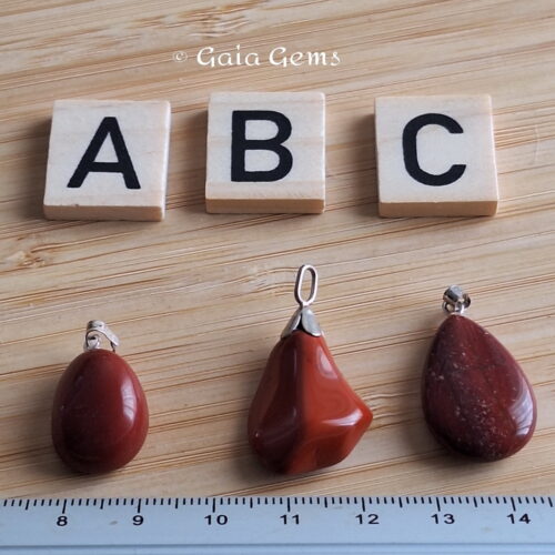 Jaspis rood edelsteen hangertje