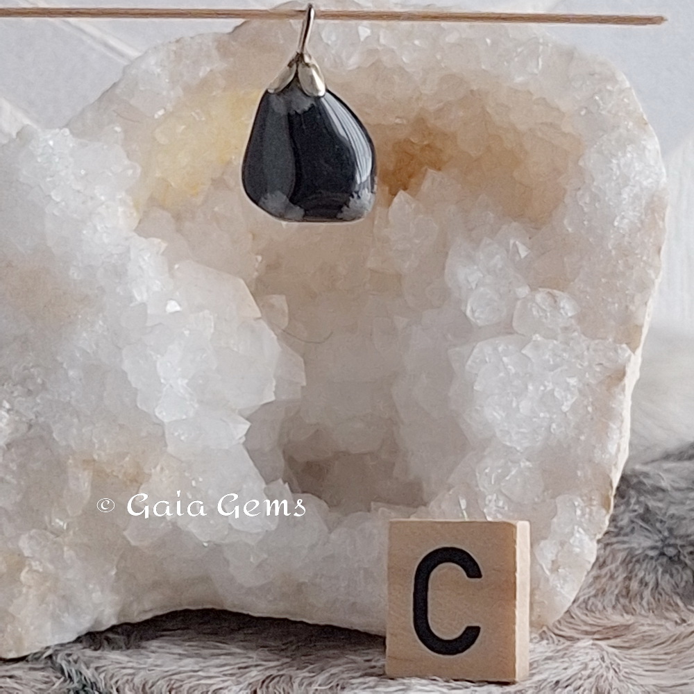 Sneeuwvlok Obsidiaan edelsteen hangertje