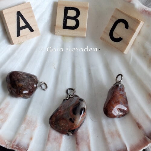 Jaspis Brecci edelsteen hangertje