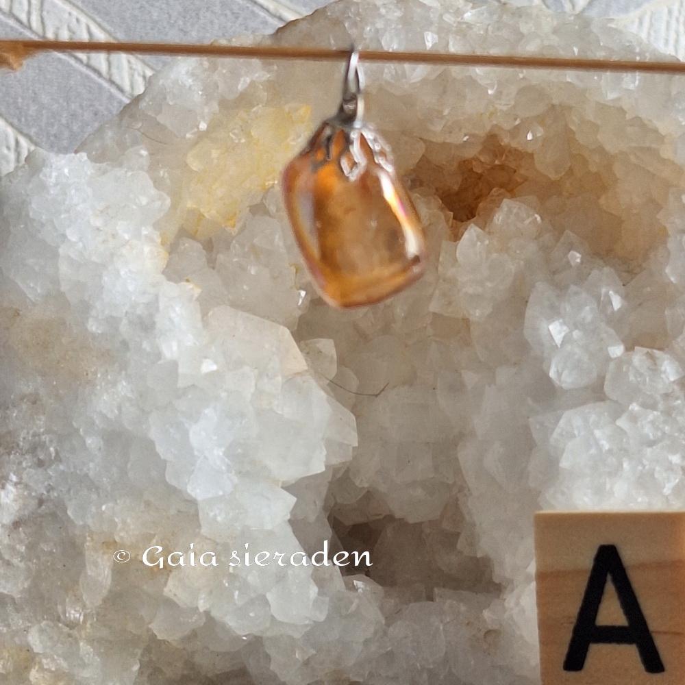 Golden aura kwarts edelsteen hanger