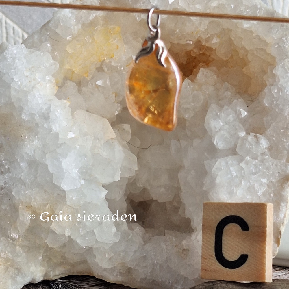 Golden aura kwarts edelsteen hanger