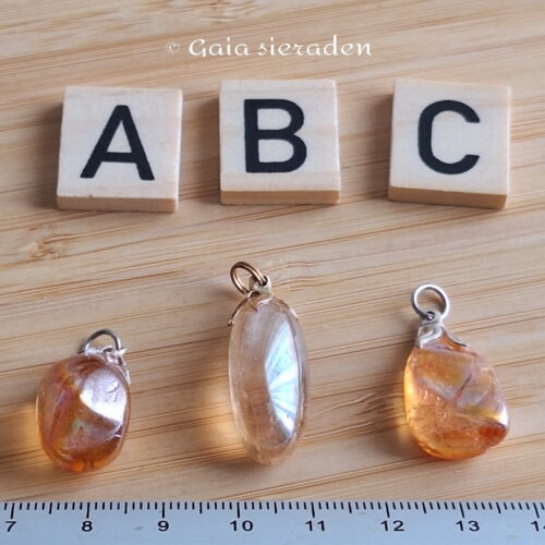 Golden aura kwarts edelsteen hanger