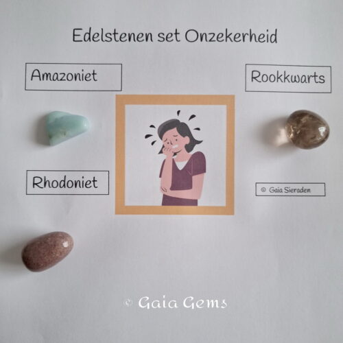 Onzekerheid edelsteen set