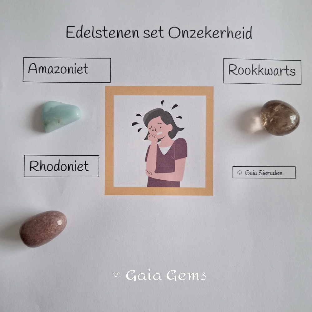 Onzekerheid edelsteen set
