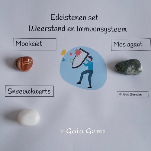Weerstand en immuunsysteem edelsteen set