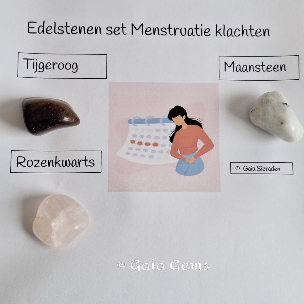 Menstruatie klachten edelsteen set