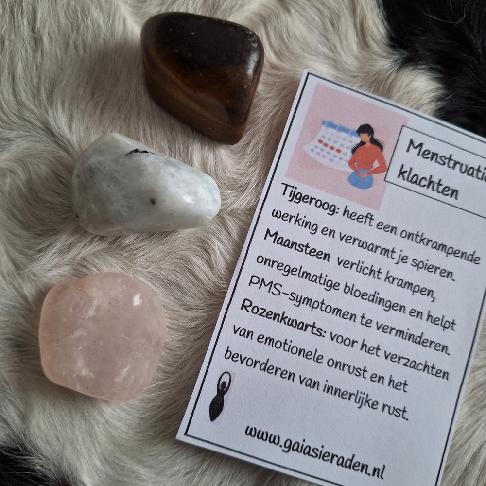 Menstruatie klachten edelsteen set