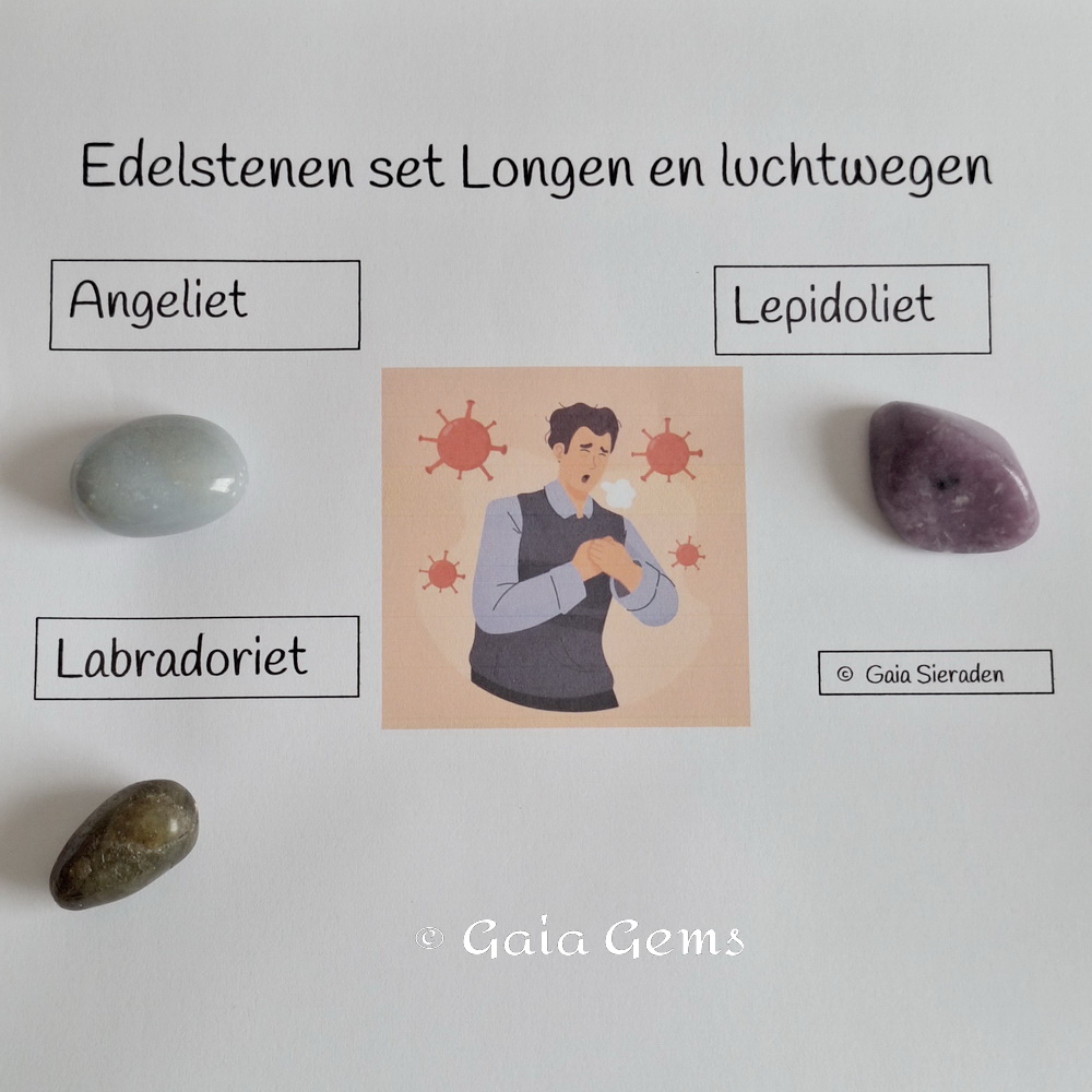 Longen en luchtwegen edelsteen set