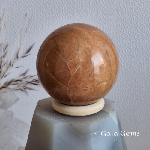 Maansteen bol perzikkleur